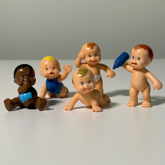 Vintage 90s Arco Nursery Mini PVC Babies Lot of 5 Rare - Picture 1 of 6
